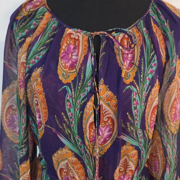 The Kooples silk floral maxi Sz M - Picture 4 of 13